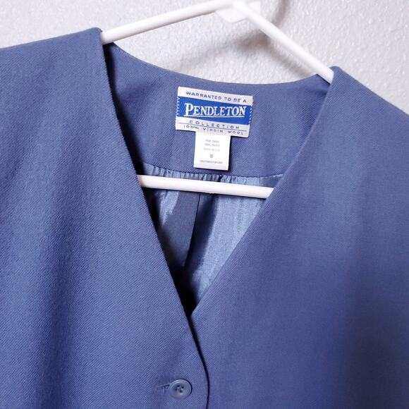 PENDLETON Collection 100% Wool Cornflour Blazer Career - Picture 5 of 8